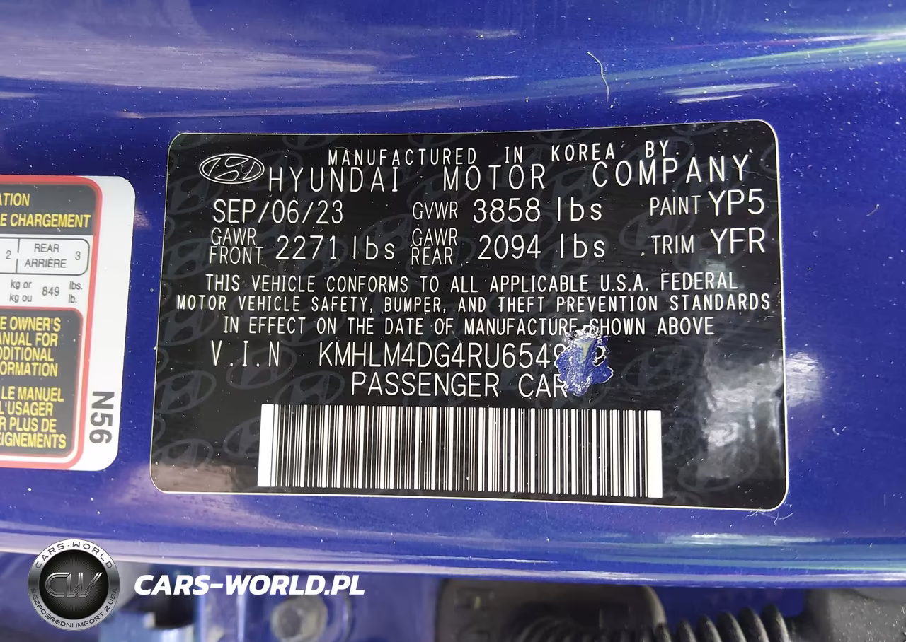 2024 Hyundai Elantra Sel VIN:KMHLM4DG4RU654968 - 9