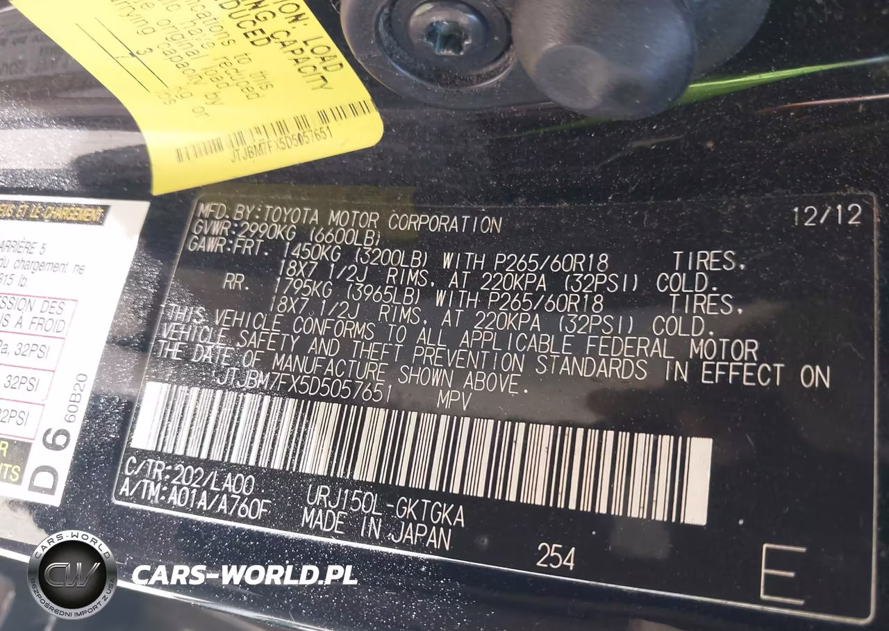 2013 Lexus Gx 460 VIN:JTJBM7FX5D5057651 - 9