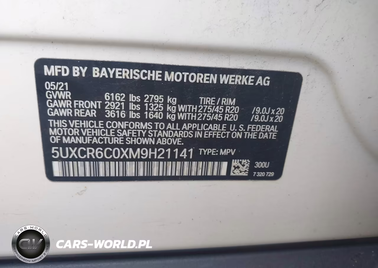 2021 BMW X5 xDrive40I VIN:5UXCR6C0XM9H21141 - 4