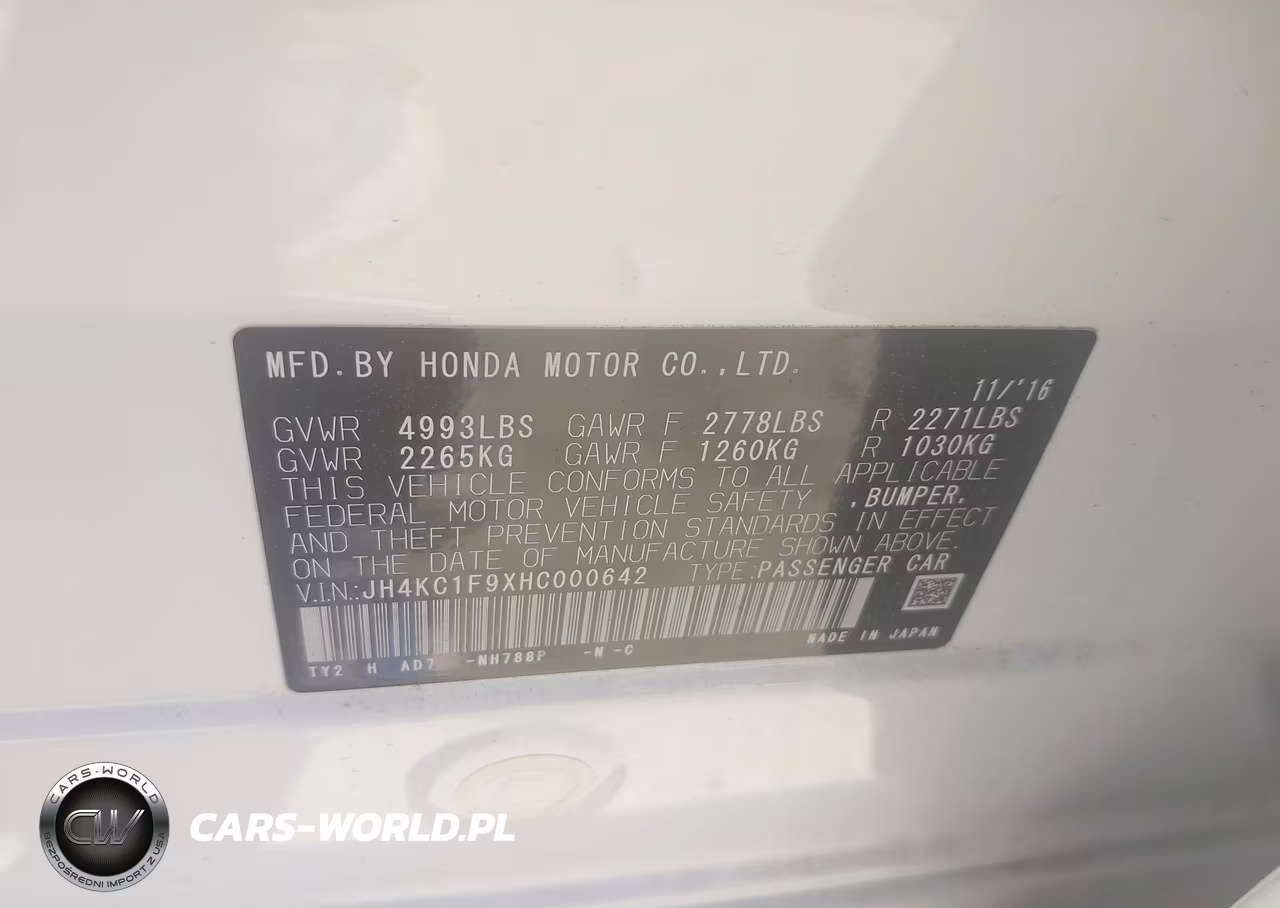 2017 Acura Rlx VIN:JH4KC1F9XHC000642 - 9