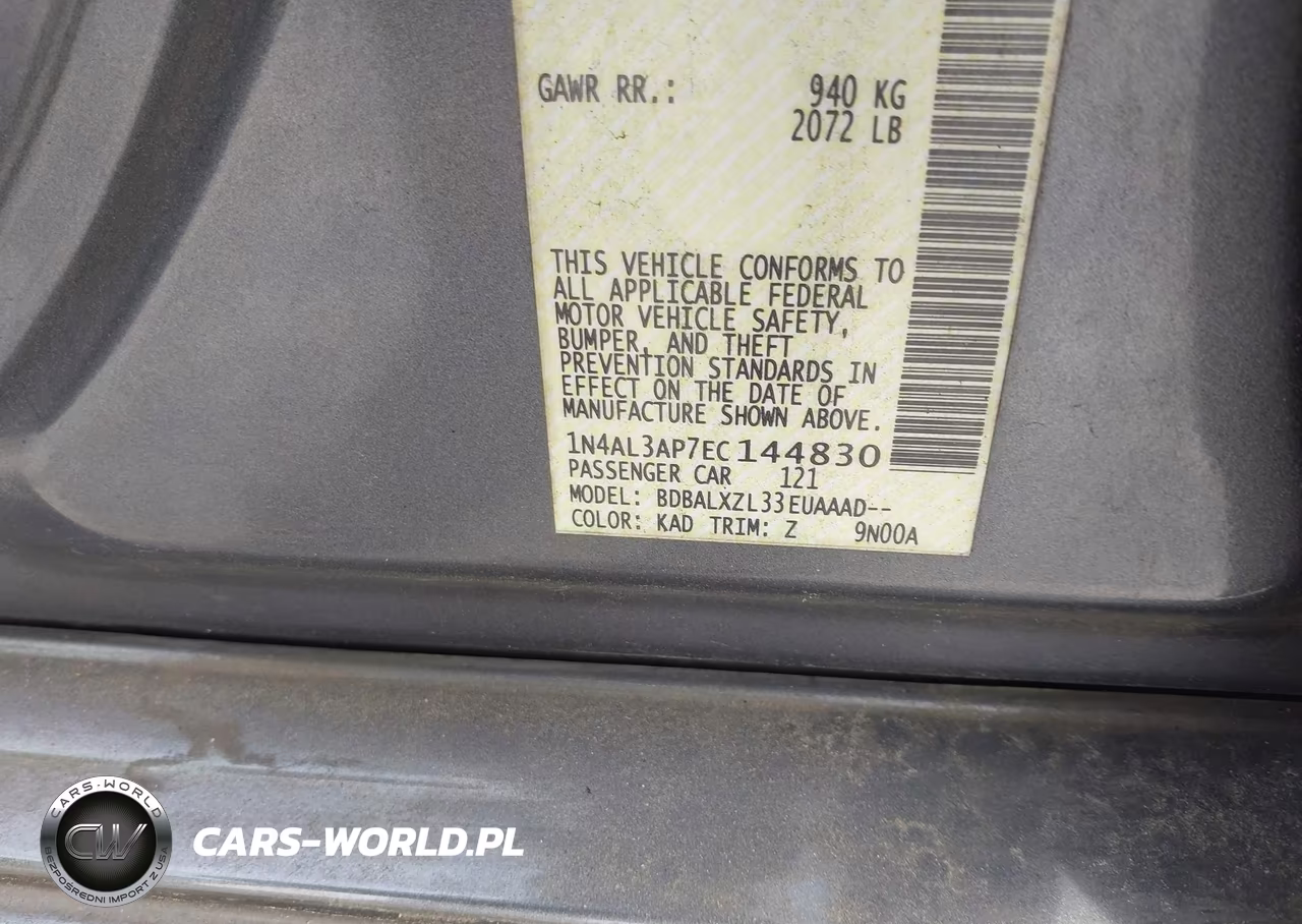2014 Nissan Altima 2.5 Sl VIN:1N4AL3AP7EC144830 - 9
