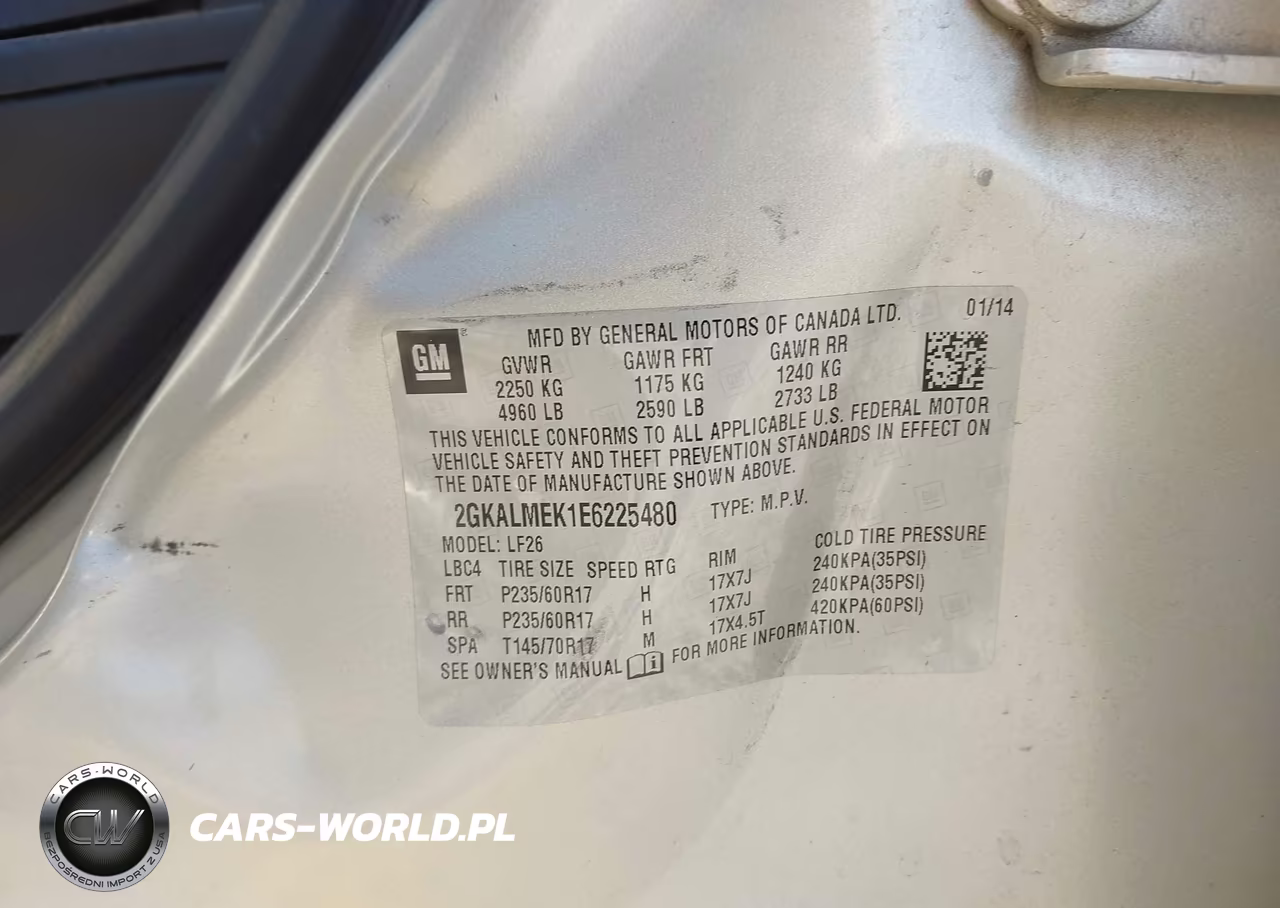 2014 GMC Terrain Sle-1 VIN:2GKALMEK1E6225480 - 9