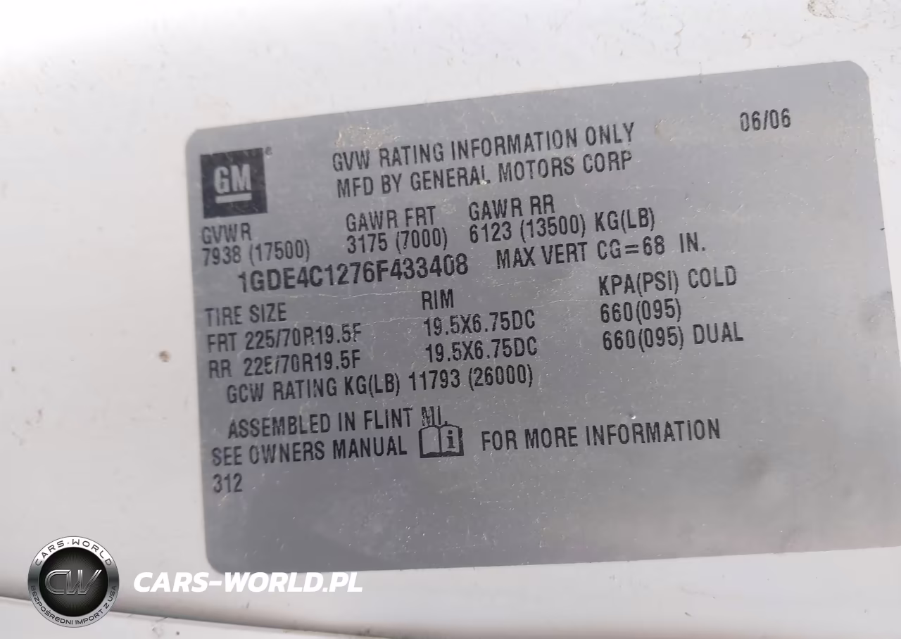 2006 GMC C4500 VIN:1GDE4C1276F433408 - 8