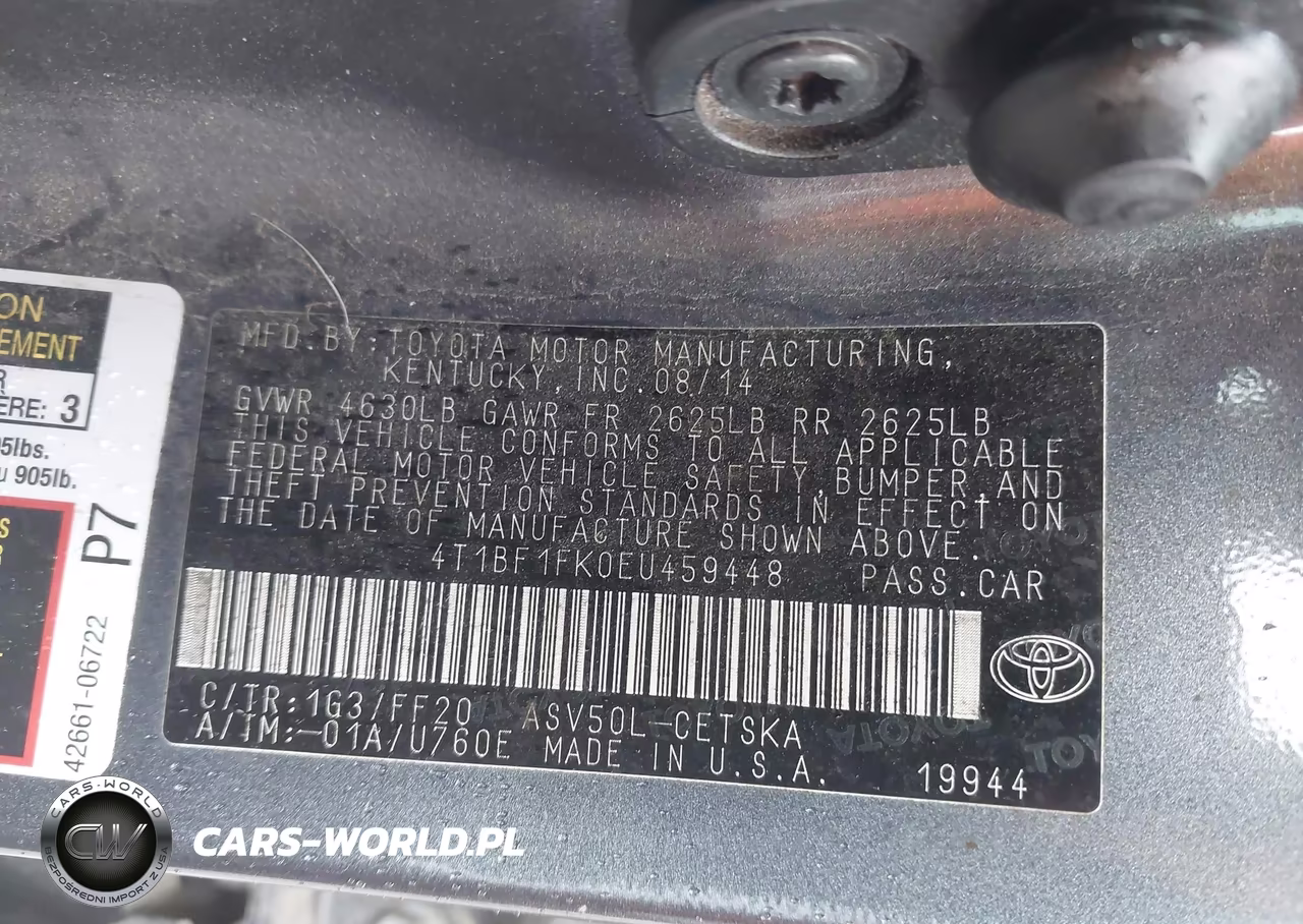 2014 Toyota Camry Se VIN:4T1BF1FK0EU459448 - 9