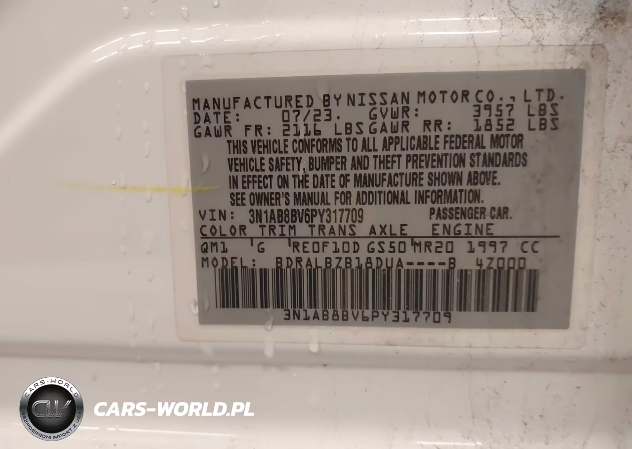 2023 Nissan Sentra S Xtronic Cvt VIN:3N1AB8BV6PY317709 - 9