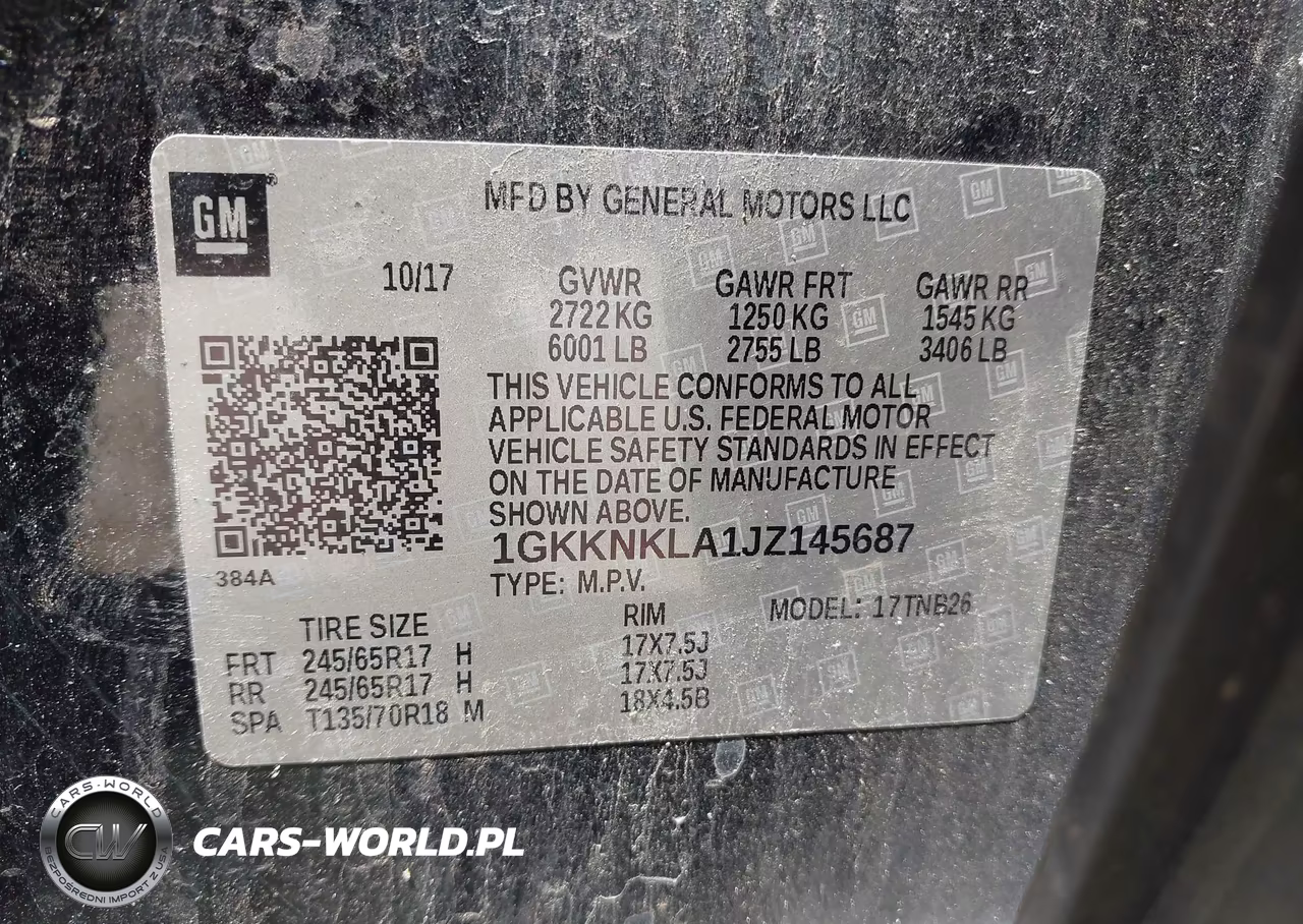 2018 GMC Acadia Sle-1 VIN:1GKKNKLA1JZ145687 - 9