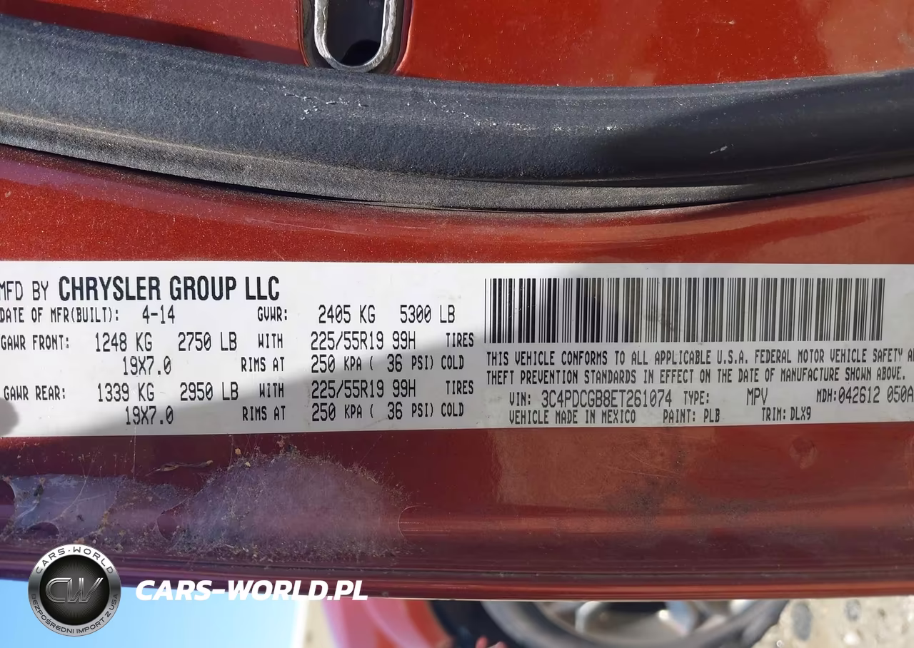 2014 Dodge Journey Crossroad VIN:3C4PDCGB8ET261074 - 9