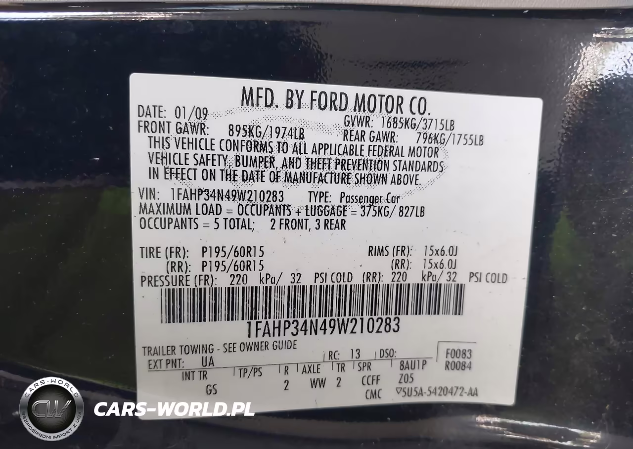2009 Ford Focus S VIN:1FAHP34N49W210283 - 9