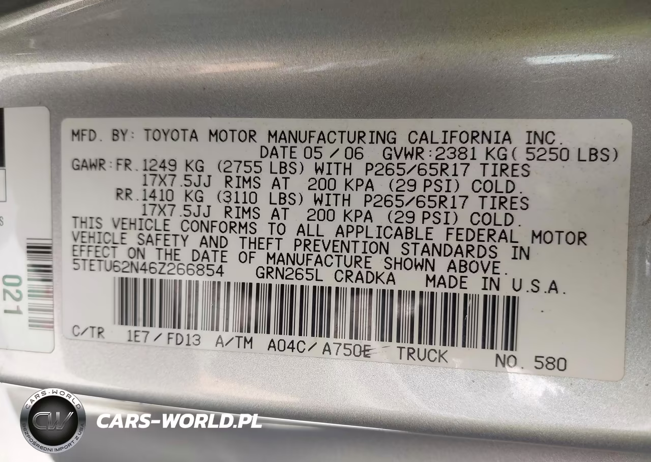 2006 Toyota Tacoma Prerunner V6 VIN:5TETU62N46Z266854 - 9
