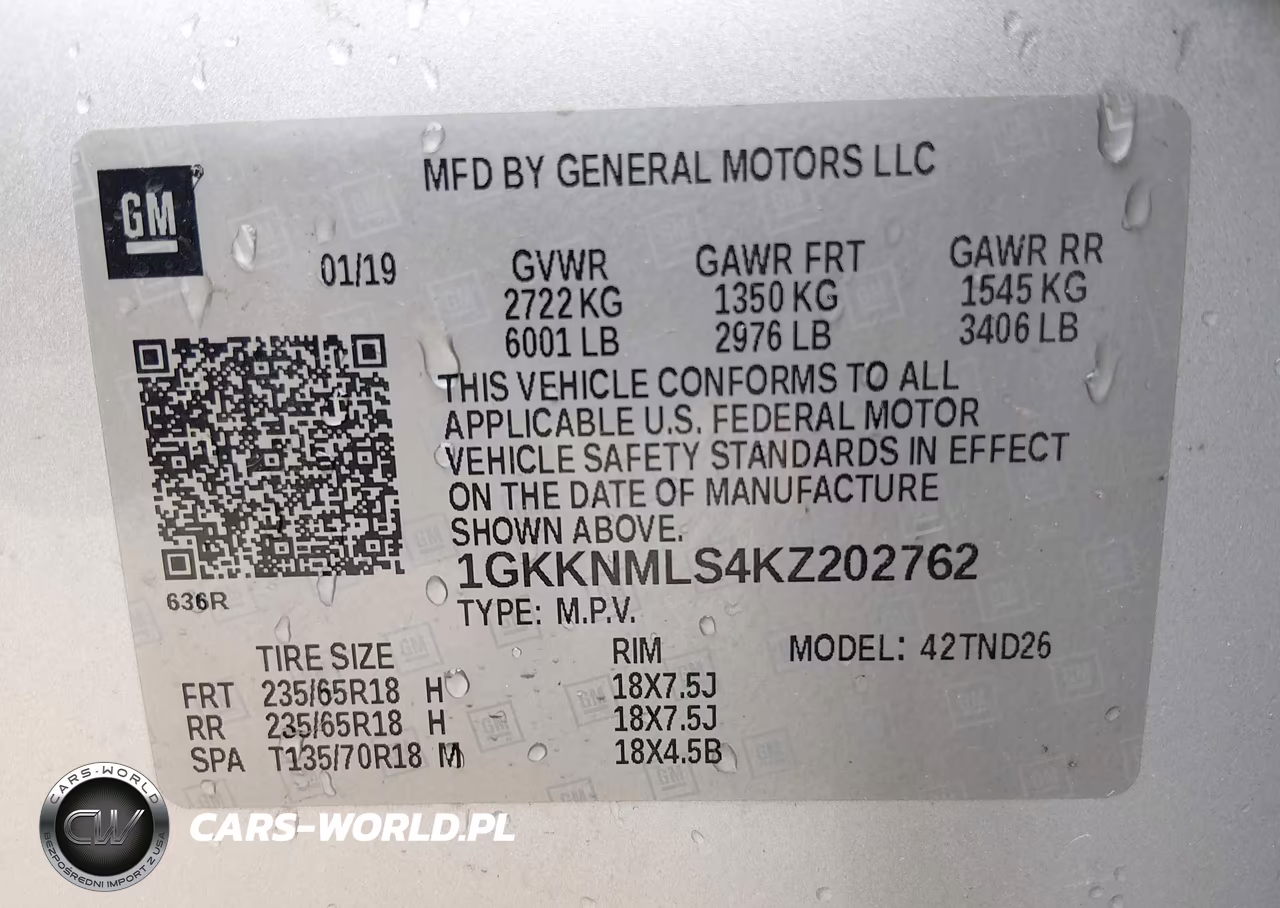 2019 GMC Acadia Slt-1 VIN:1GKKNMLS4KZ202762 - 9
