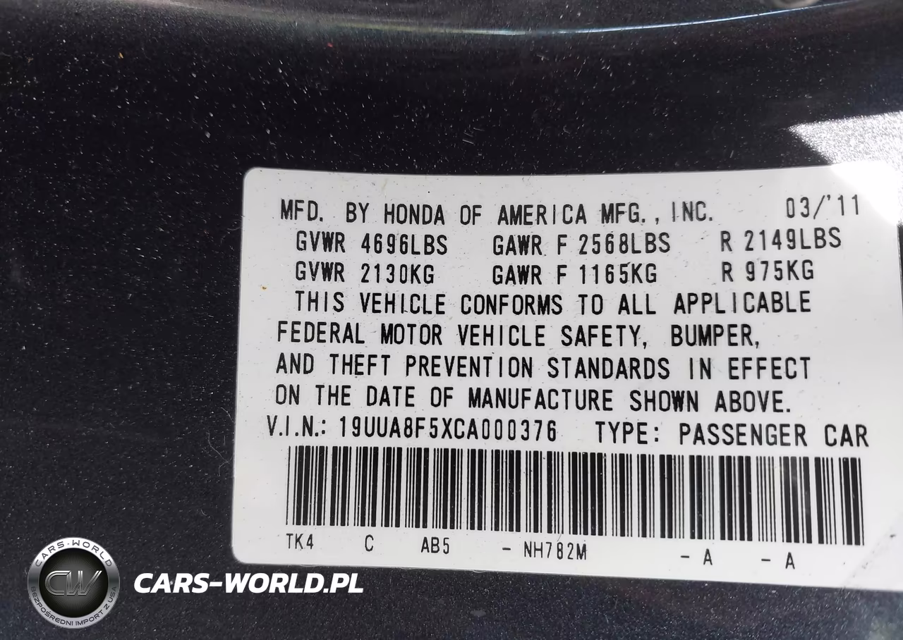 2012 Acura Tl 3.5 VIN:19UUA8F5XCA000376 - 9