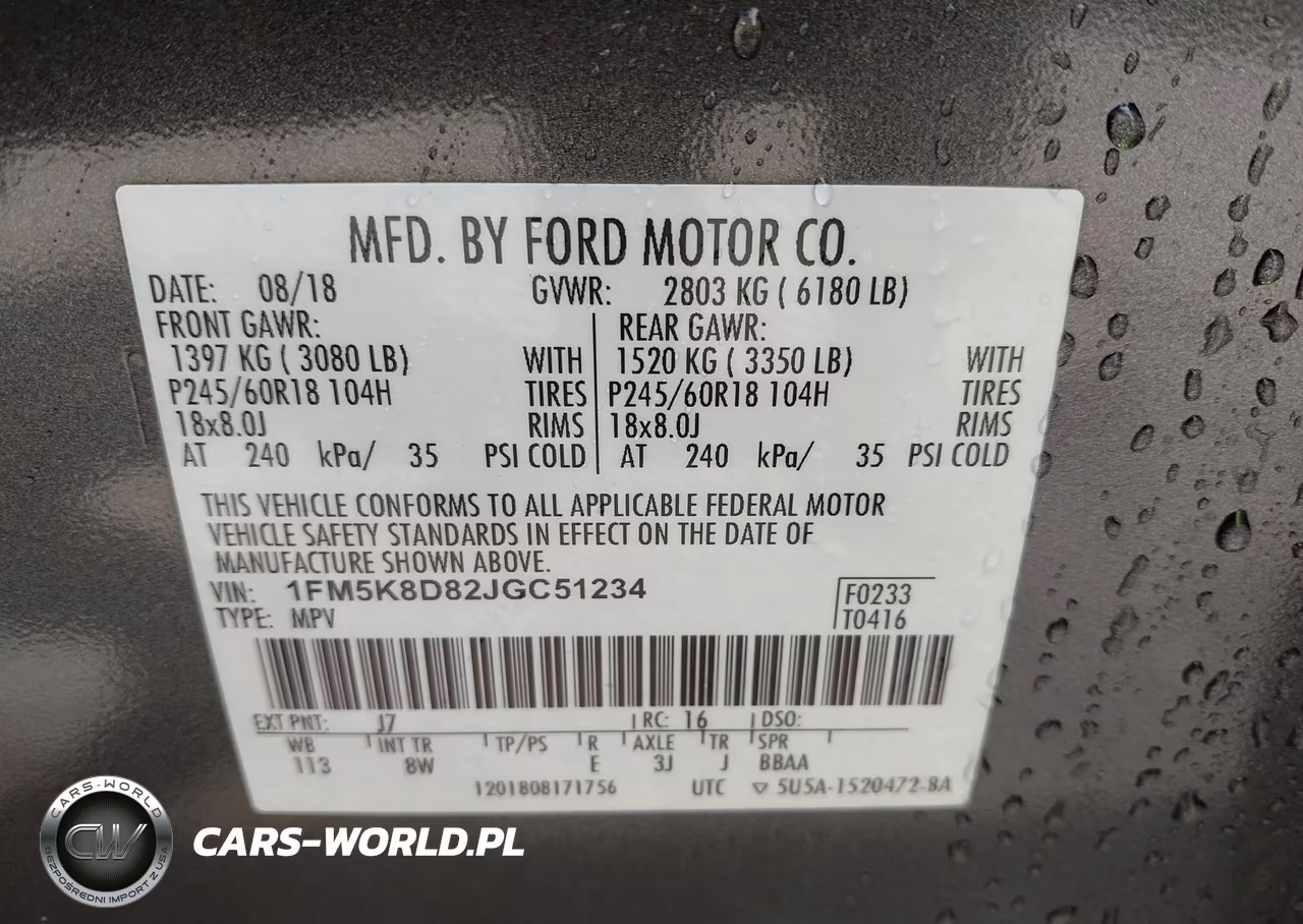 2018 Ford Explorer Xlt VIN:1FM5K8D82JGC51234 - 9