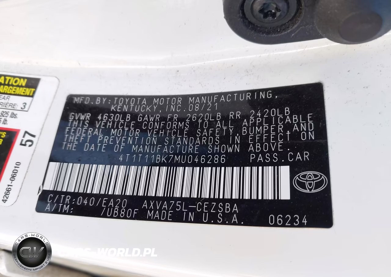 2021 Toyota Camry Se Awd VIN:4T1T11BK7MU046286 - 9