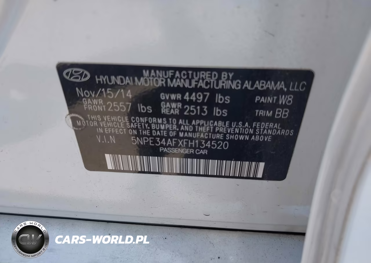 2015 Hyundai Sonata Limited VIN:5NPE34AFXFH134520 - 9