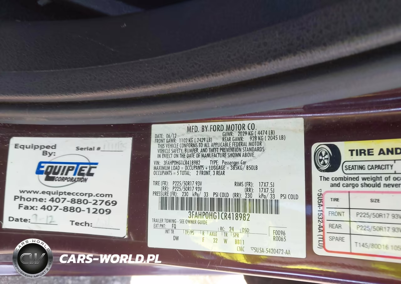 2012 Ford Fusion Se VIN:3FAHP0HG1CR418982 - 9