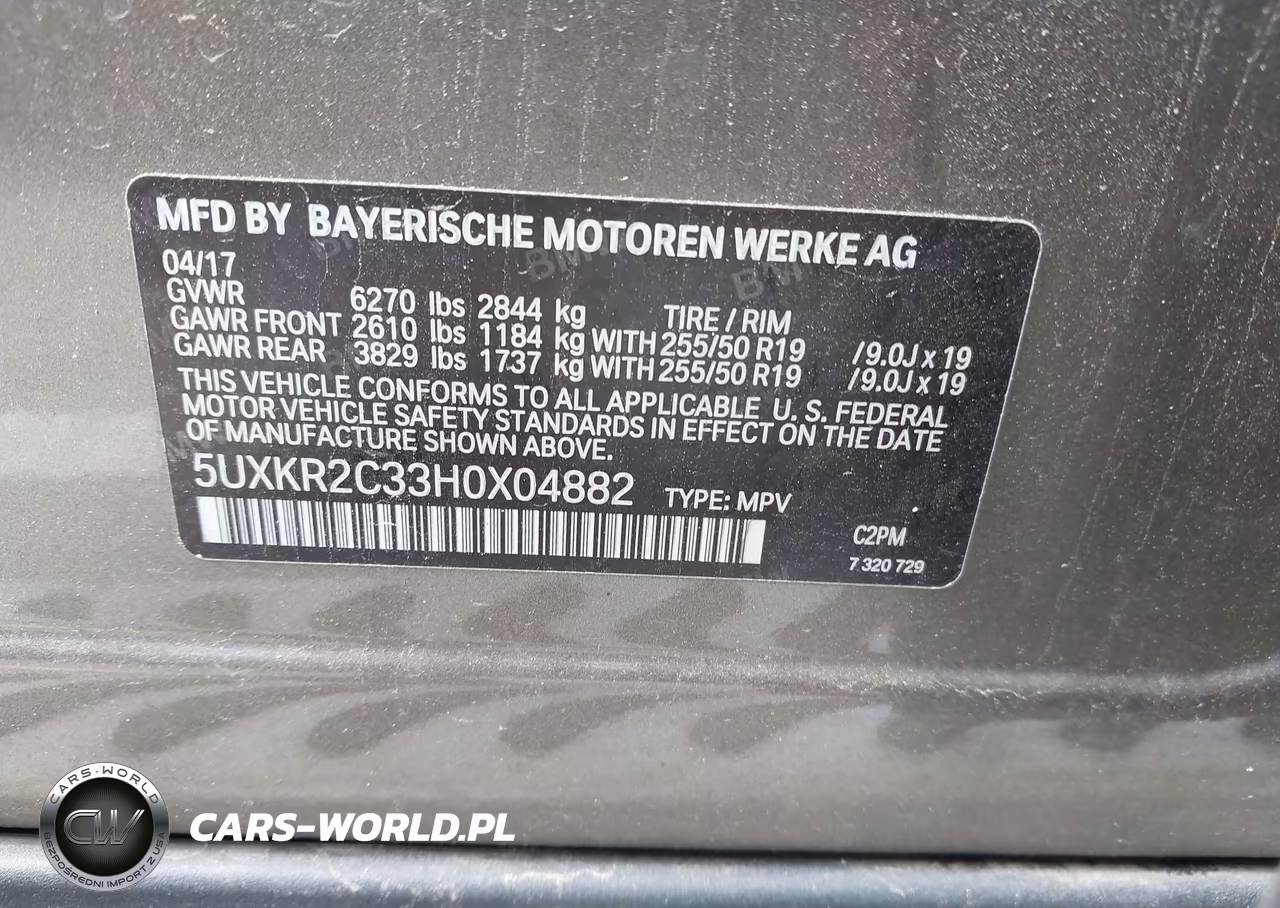 2017 BMW X5 Sdrive35I VIN:5UXKR2C33H0X04882 - 9