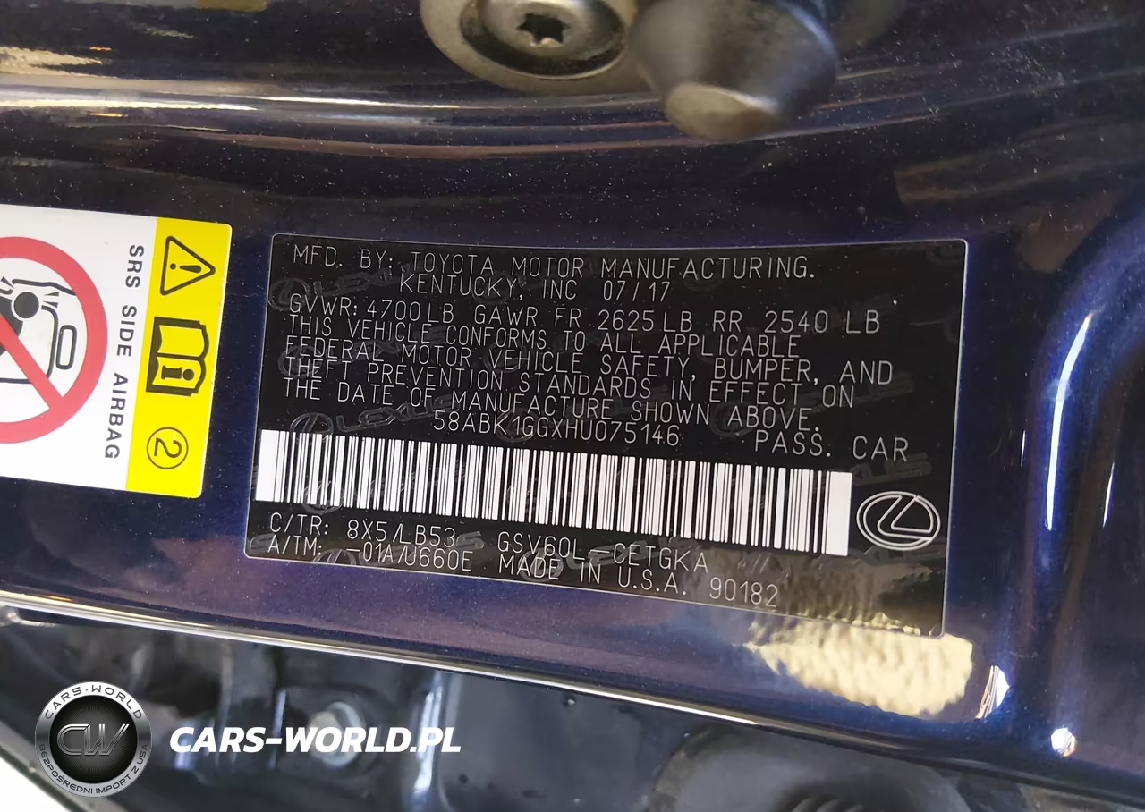 2017 Lexus Es 350 VIN:58ABK1GGXHU075146 - 9
