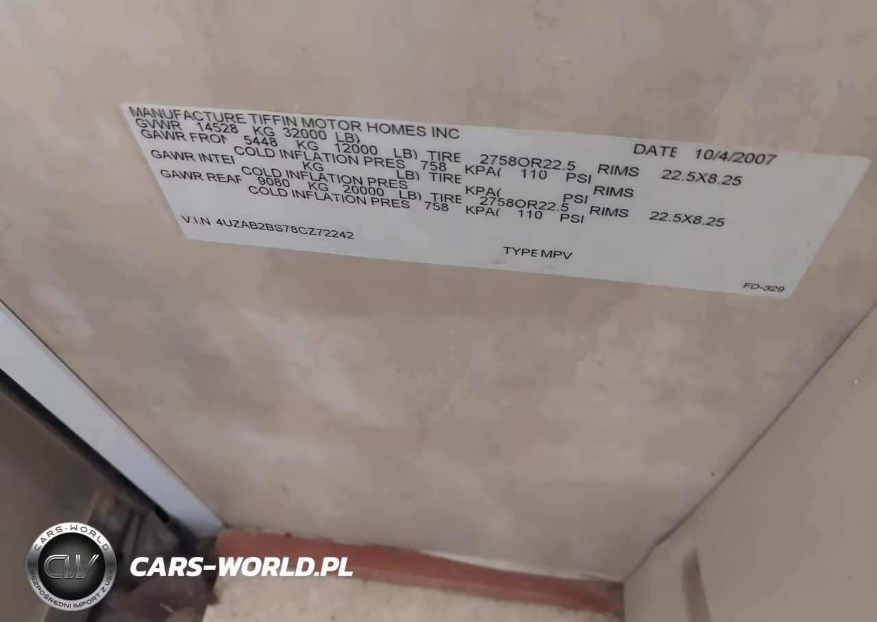 2008 Freightliner Chassis X Line Motor Home VIN:4UZAB2BS78CZ72242 - 9
