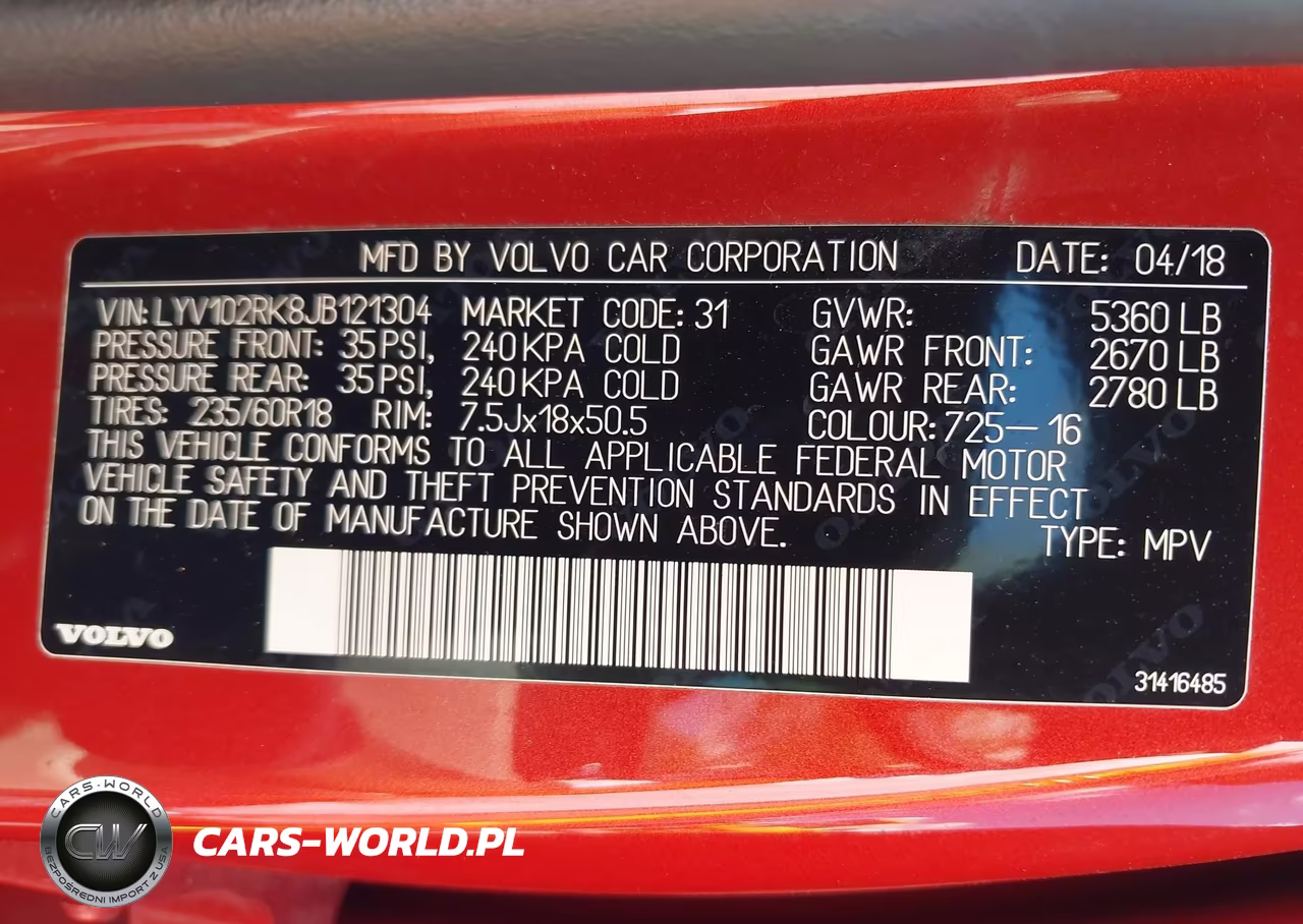 2018 Volvo Xc60 T5 Momentum VIN:LYV102RK8JB121304 - 9