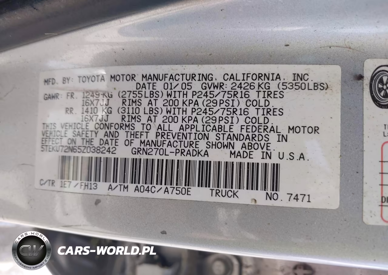 2005 Toyota Tacoma Prerunner V6 VIN:5TEKU72N65Z038242 - 9