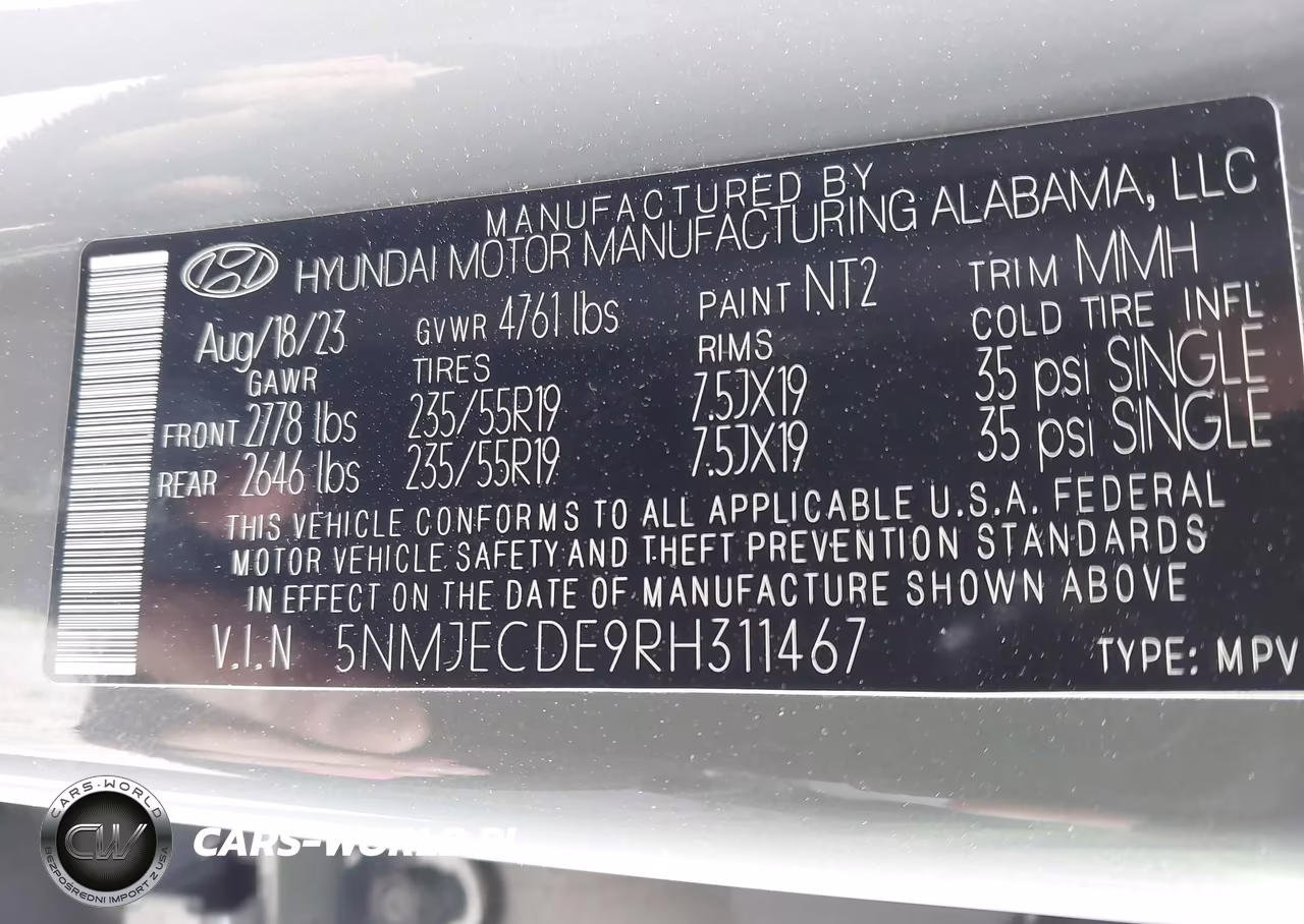 2024 Hyundai Tucson Limited VIN:5NMJECDE9RH311467 - 9