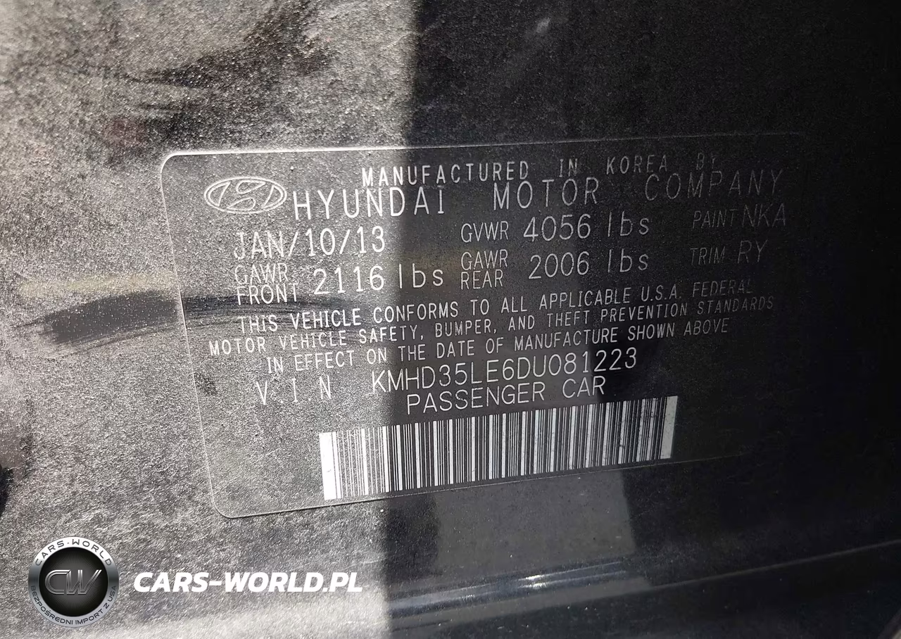 2013 Hyundai Elantra Gt VIN:KMHD35LE6DU081223 - 9