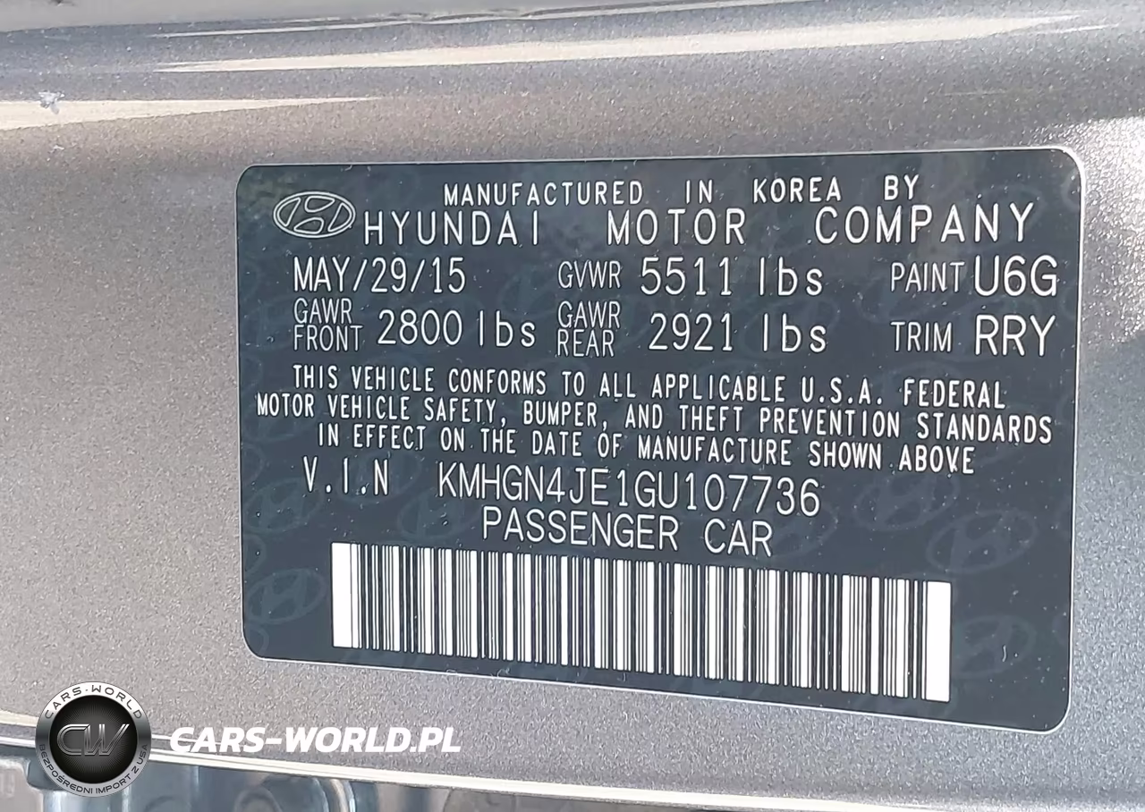2016 Hyundai Genesis 3.8 VIN:KMHGN4JE1GU107736 - 9