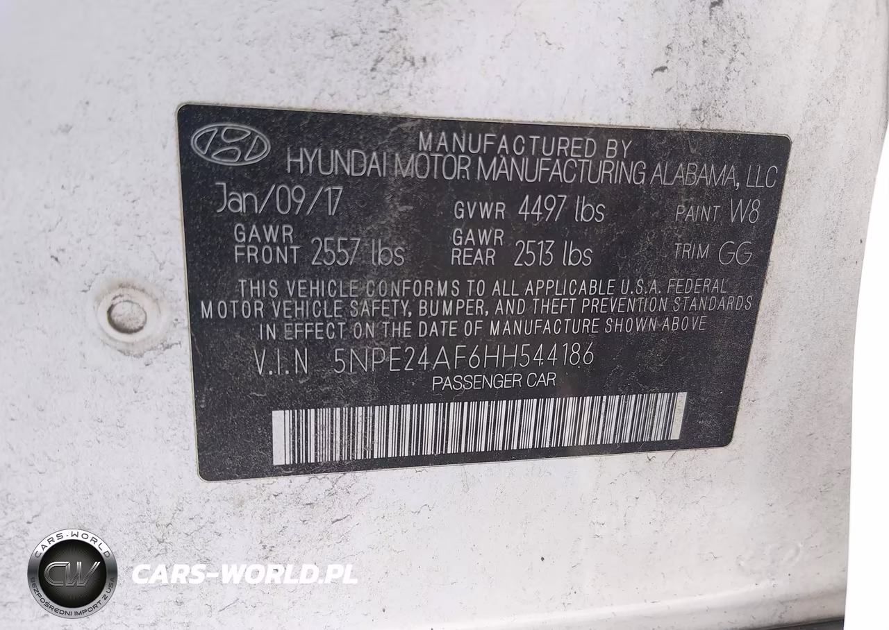 2017 Hyundai Sonata VIN:5NPE24AF6HH544186 - 9
