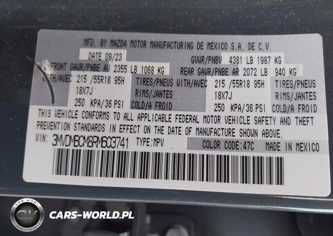 2024 Mazda Cx-30 2.5 S Carbon Edition VIN:3MVDMBCM8RM603741 - 9