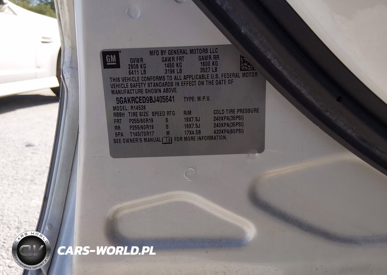 2011 Buick Enclave 2Xl VIN:5GAKRCED9BJ405641 - 9