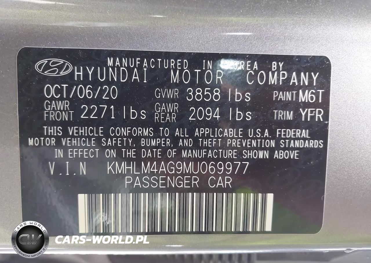 2021 Hyundai Elantra Sel VIN:KMHLM4AG9MU069977 - 9