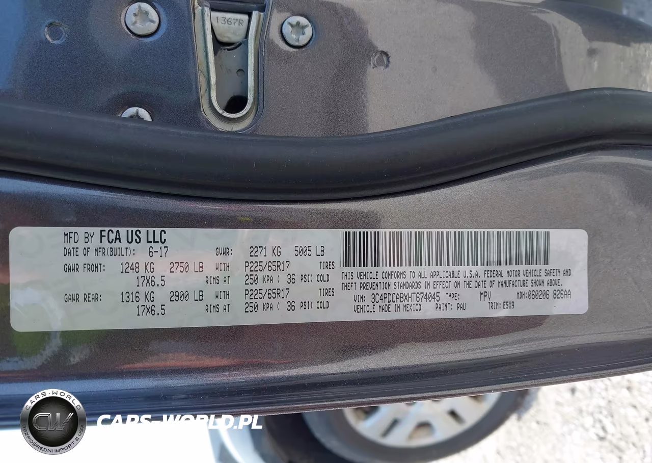 2017 Dodge Journey Se VIN:3C4PDCABXHT674045 - 9