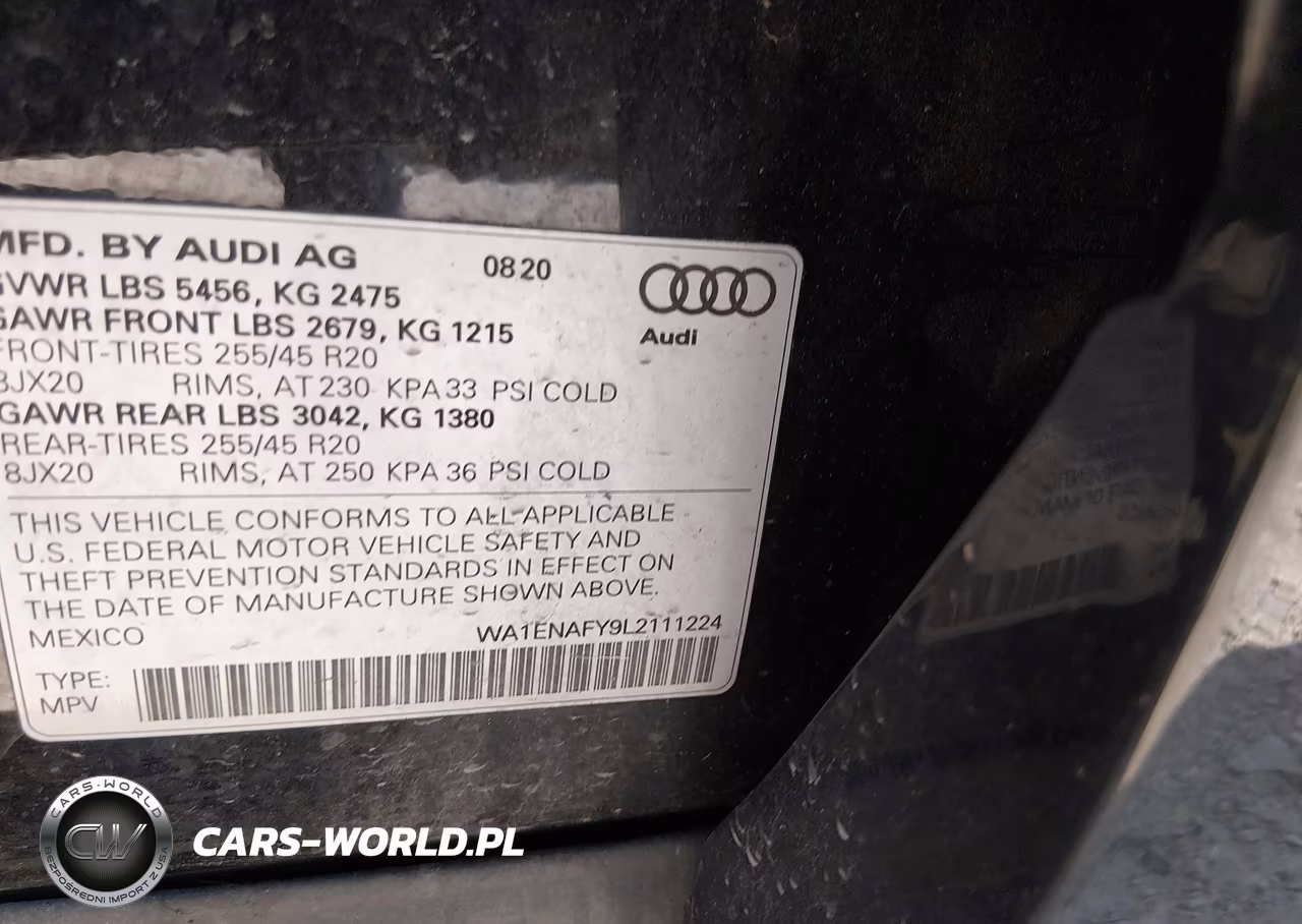 2020 Audi Q5 Titanium Premium Plus 45 Tfsi Quattro S Tronic VIN:WA1ENAFY9L2111224 - 9