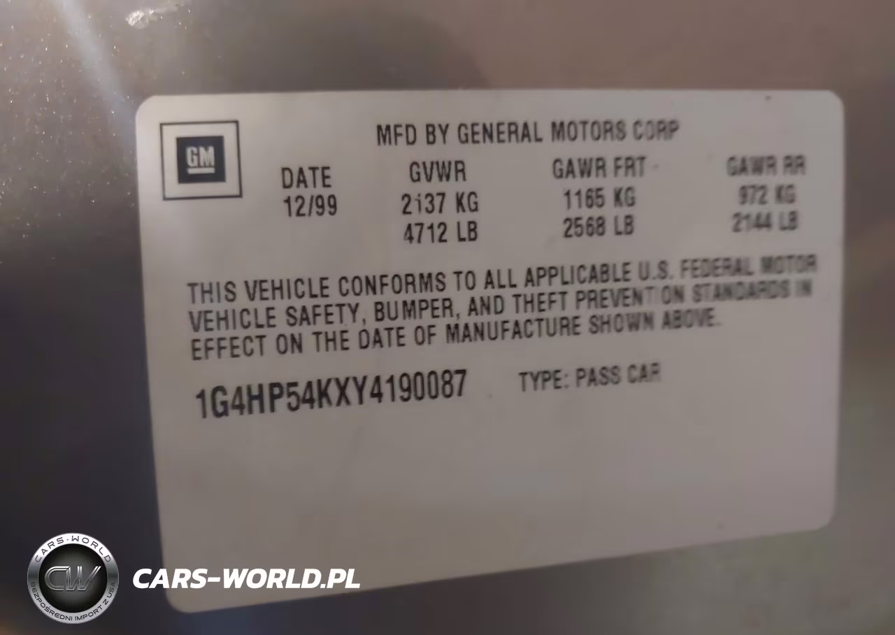2000 Buick Lesabre Custom VIN:1G4HP54KXY4190087 - 9