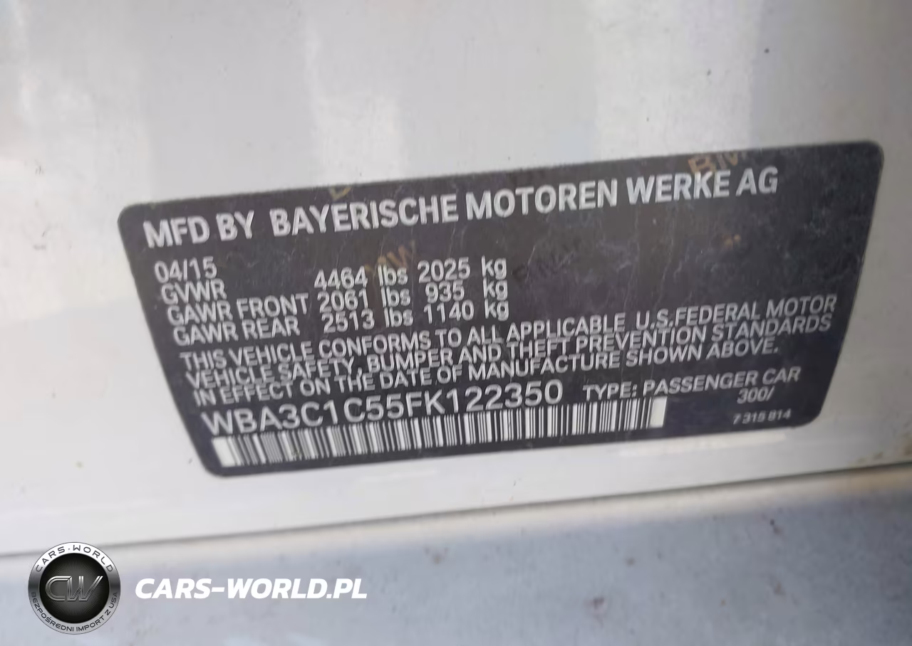 2015 BMW 328I VIN:WBA3C1C55FK122350 - 9