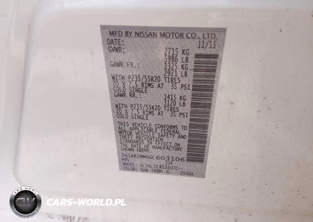 2016 Nissan Pathfinder Platinum VIN:5N1AR2MM6GC603106 - 9