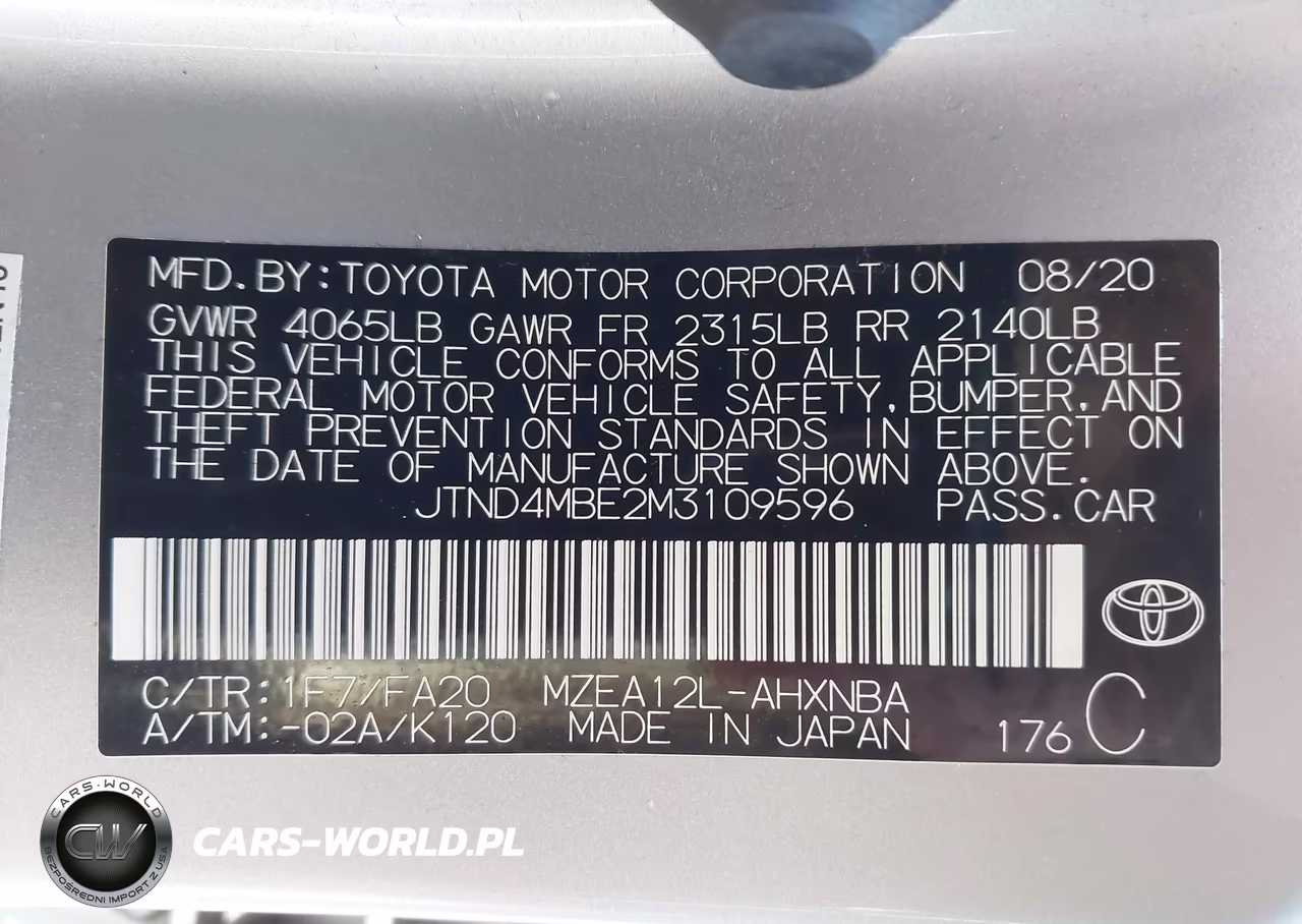 2021 Toyota Corolla Se VIN:JTND4MBE2M3109596 - 9