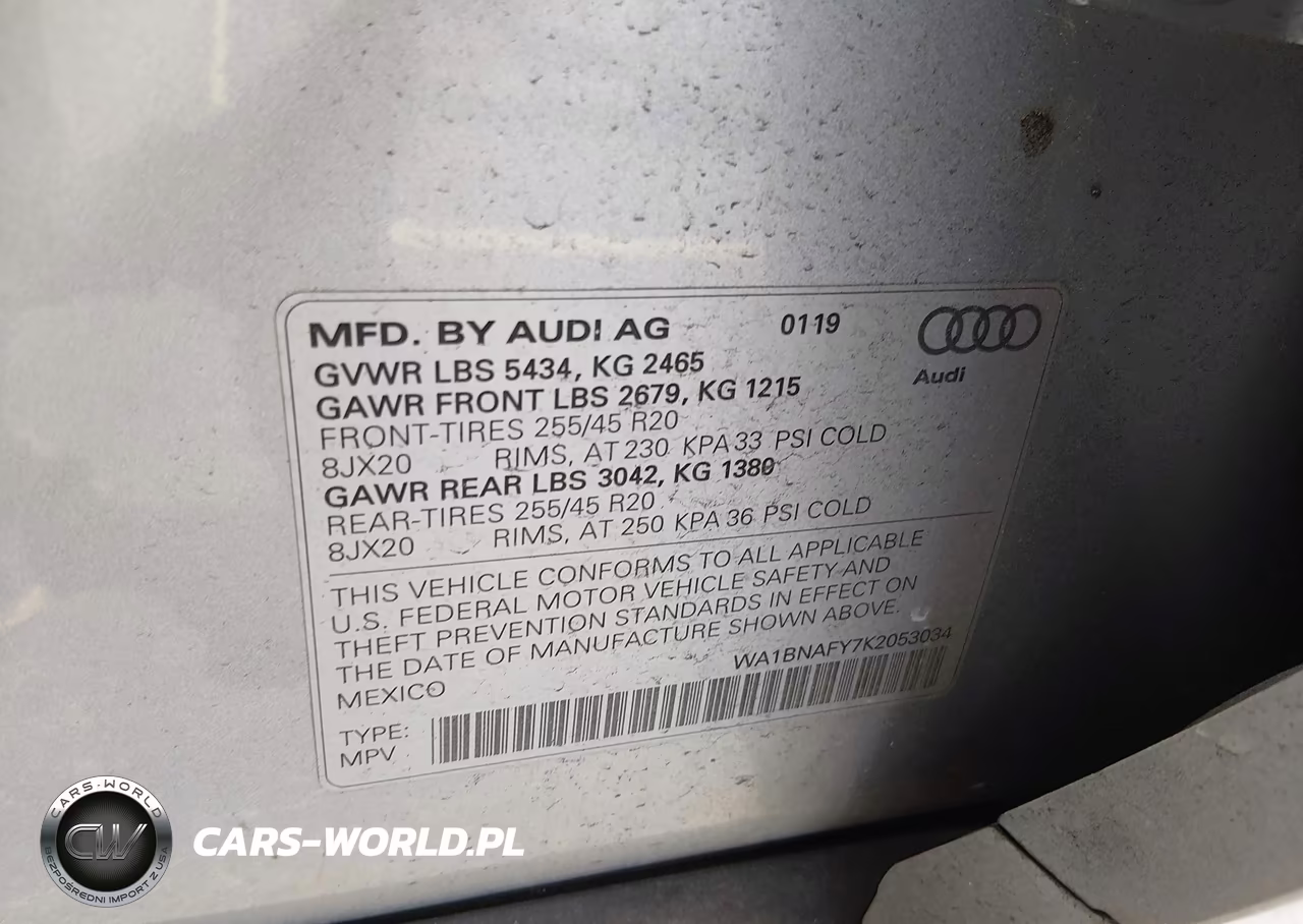 2019 Audi Q5 45 Premium VIN:WA1BNAFY7K2053034 - 9