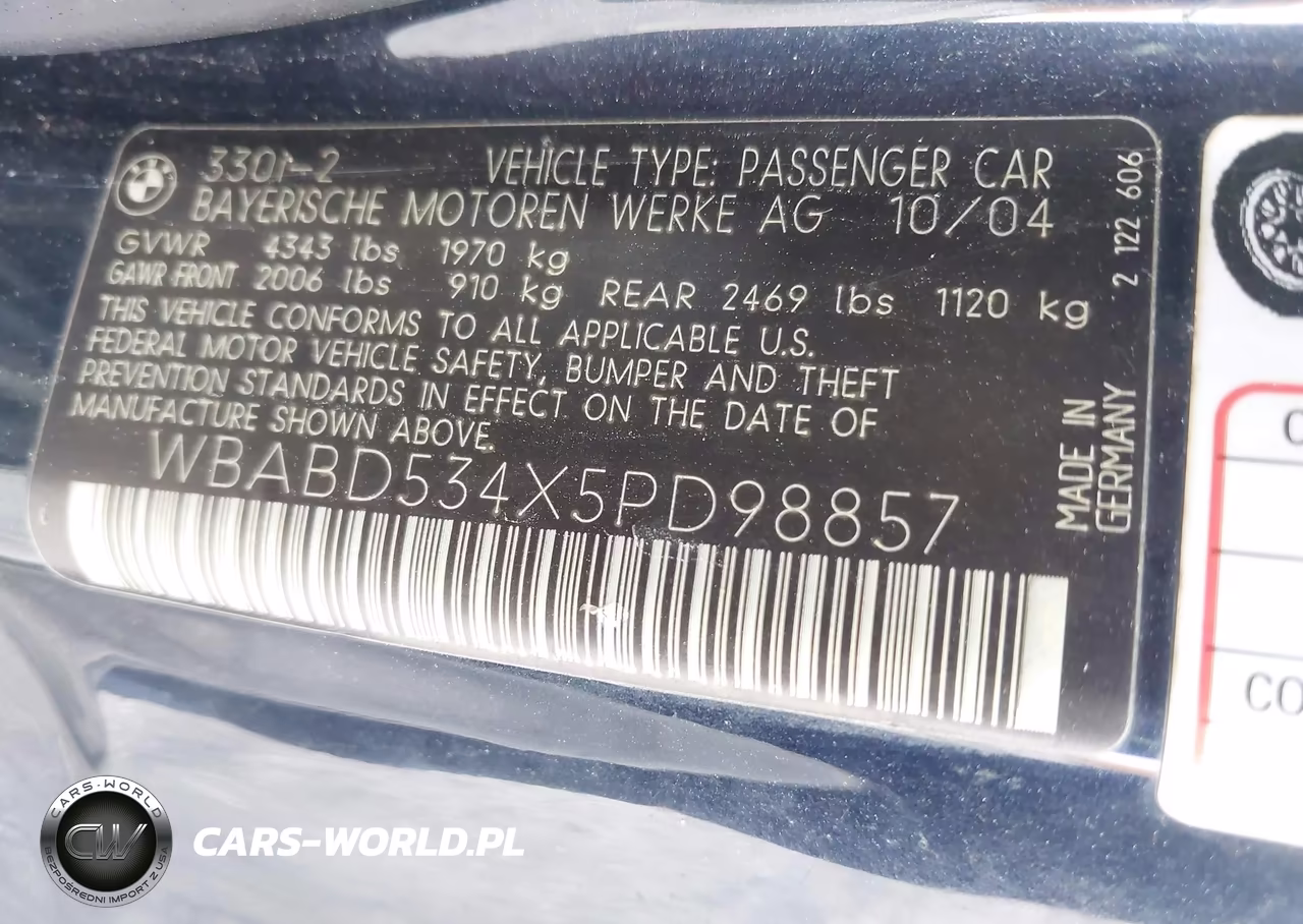 2005 BMW 330Ci VIN:WBABD534X5PD98857 - 9