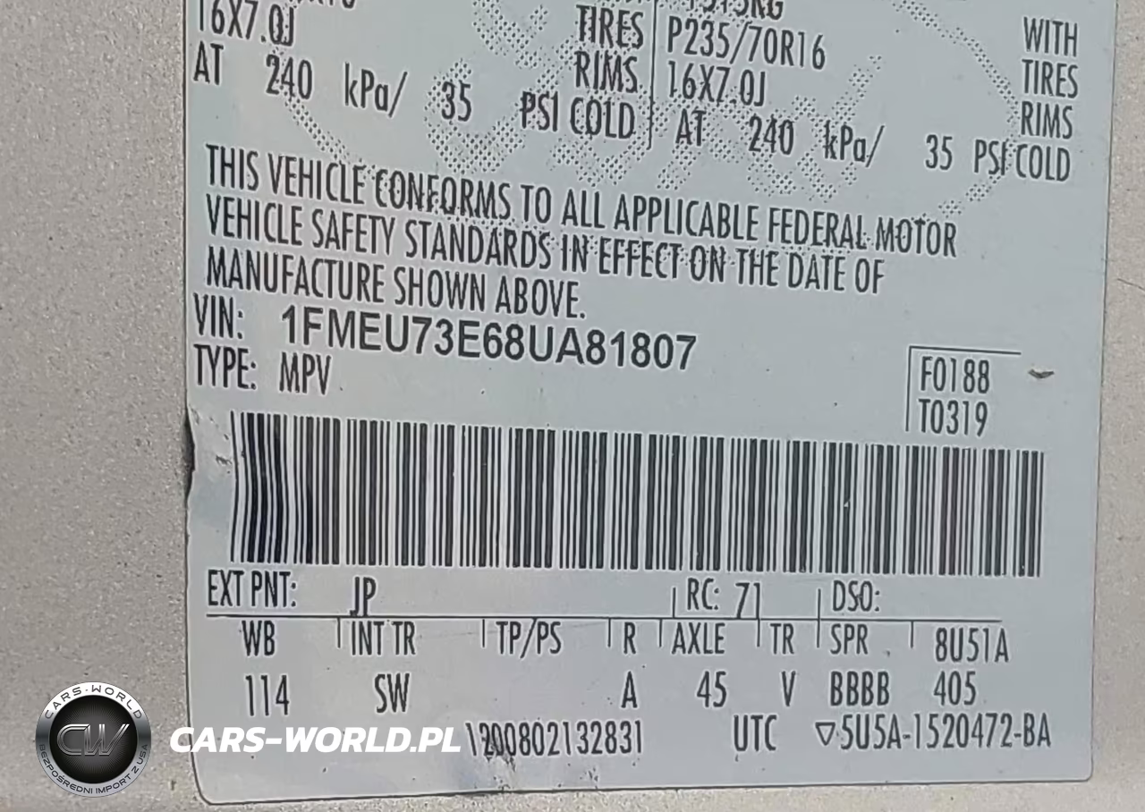 2008 Ford Explorer Xlt VIN:1FMEU73E68UA81807 - 9