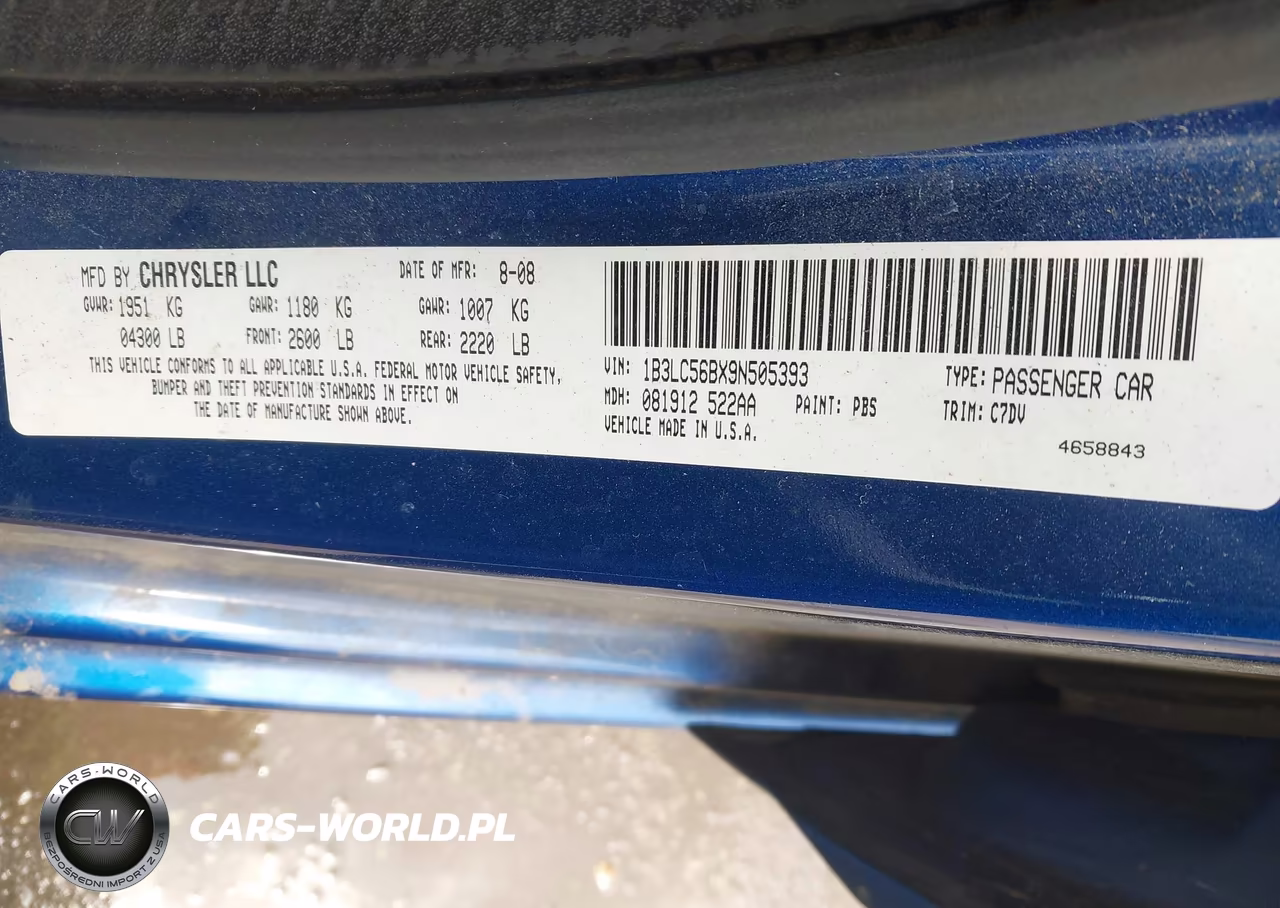 2009 Dodge Avenger R-T VIN:1B3LC56BX9N505393 - 9