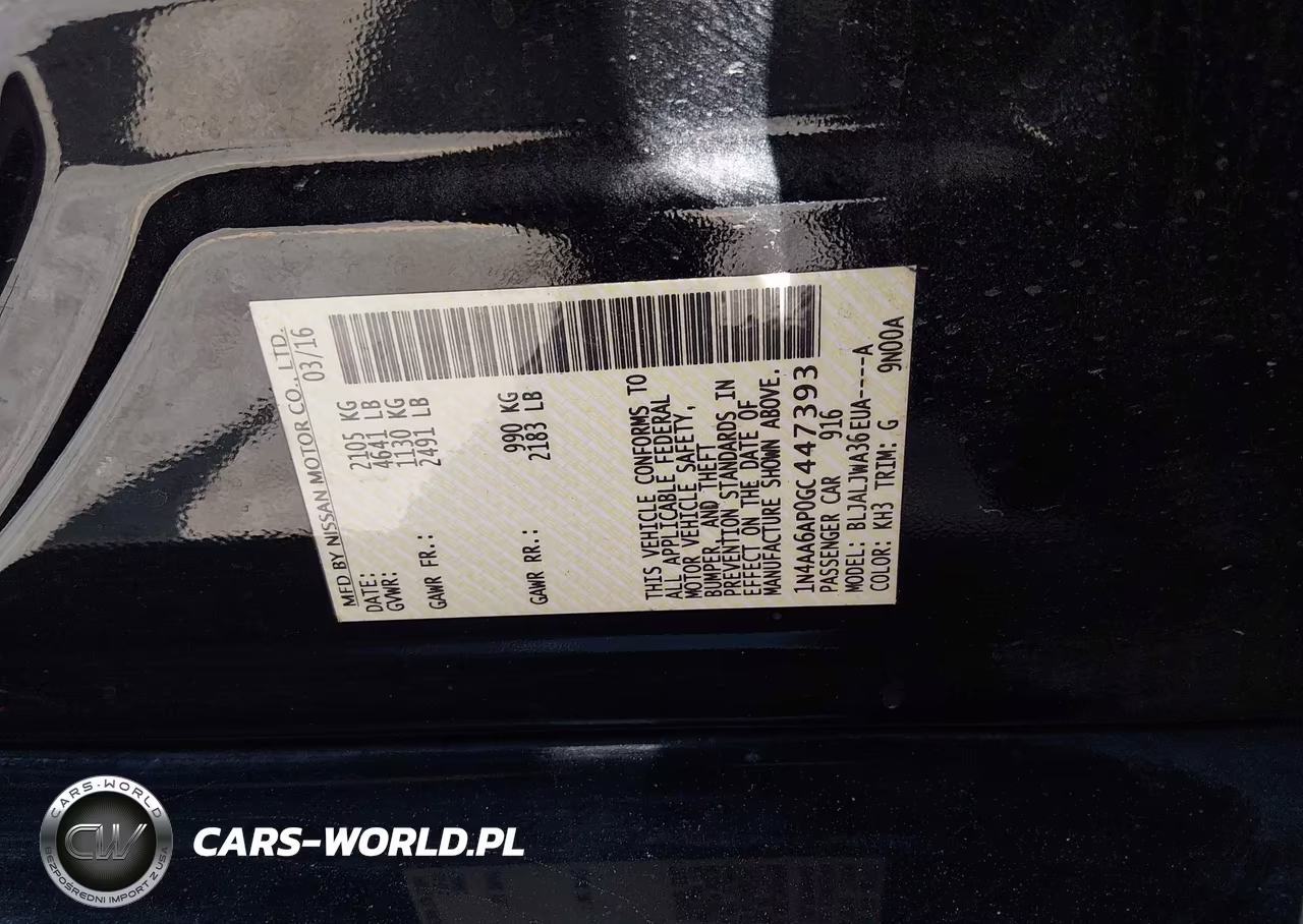 2016 Nissan Maxima 3.5 Sv VIN:1N4AA6AP0GC447393 - 9