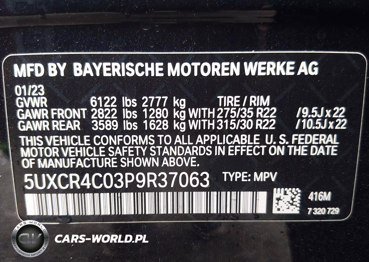 2023 BMW X5 Sdrive40I VIN:5UXCR4C03P9R37063 - 9