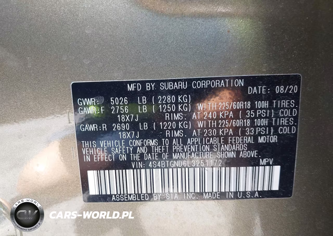 2020 Subaru Outback Limited Xt VIN:4S4BTGND6L3251172 - 9