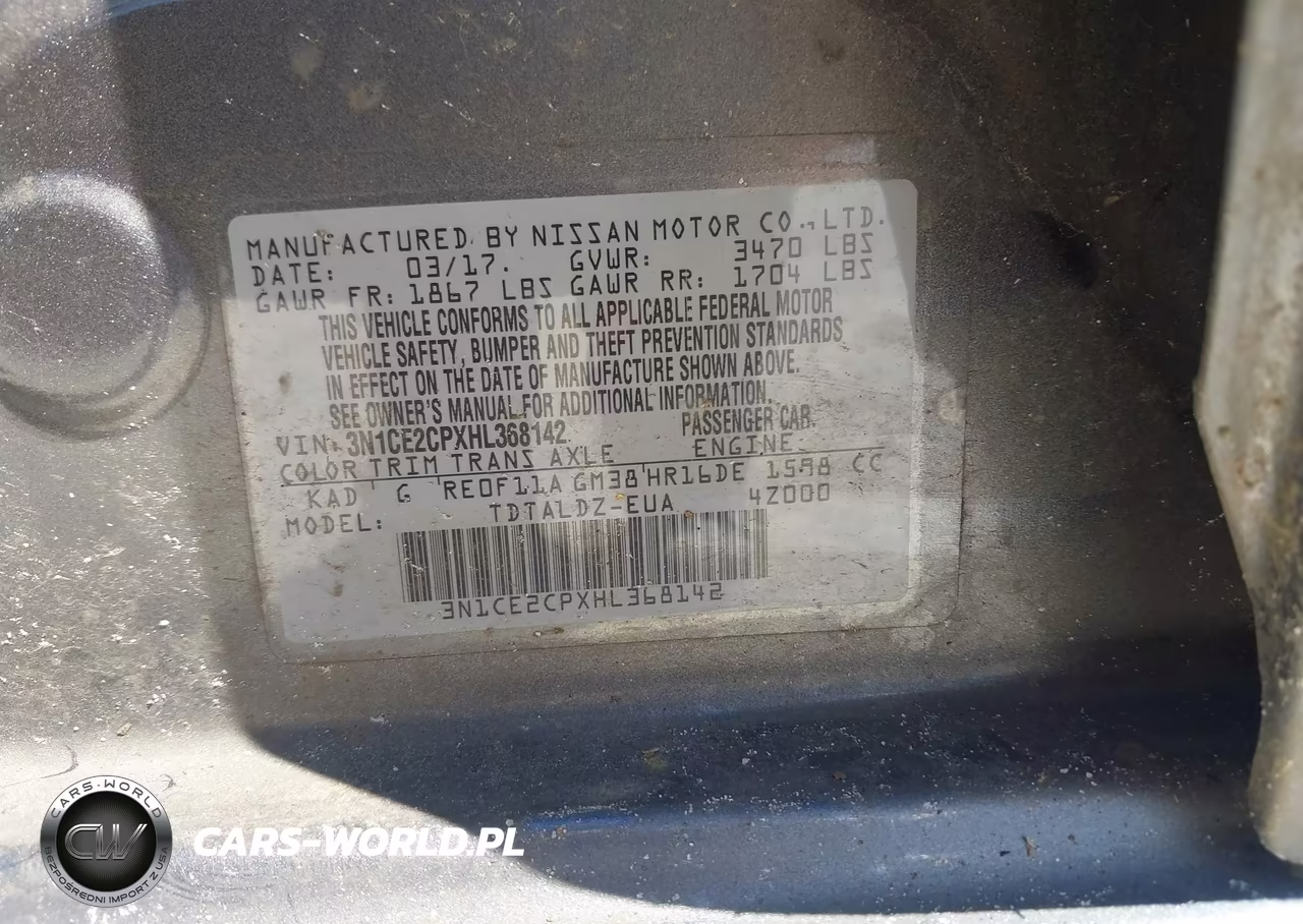 2017 Nissan Versa Note Sv VIN:3N1CE2CPXHL368142 - 9