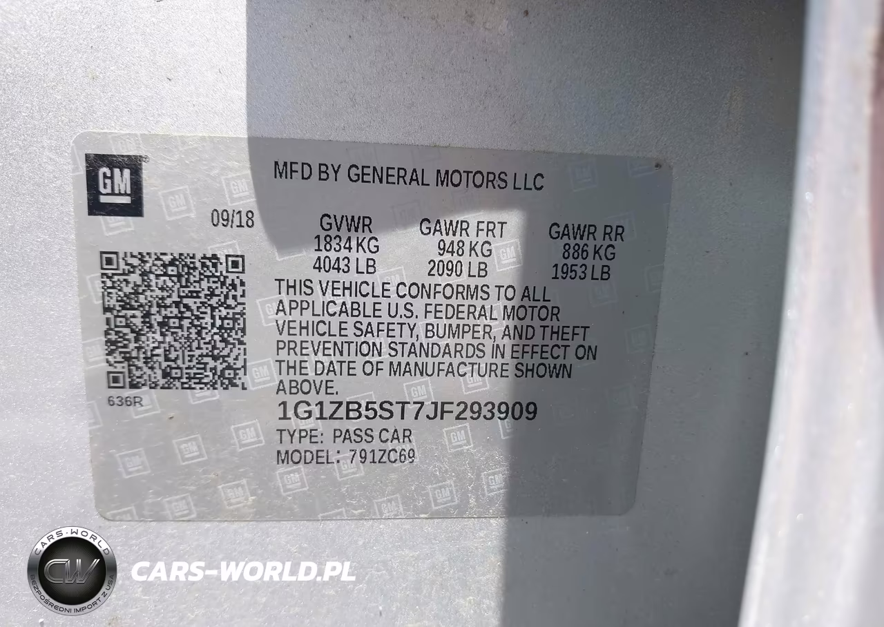 2018 Chevrolet Malibu 1Ls VIN:1G1ZB5ST7JF293909 - 9