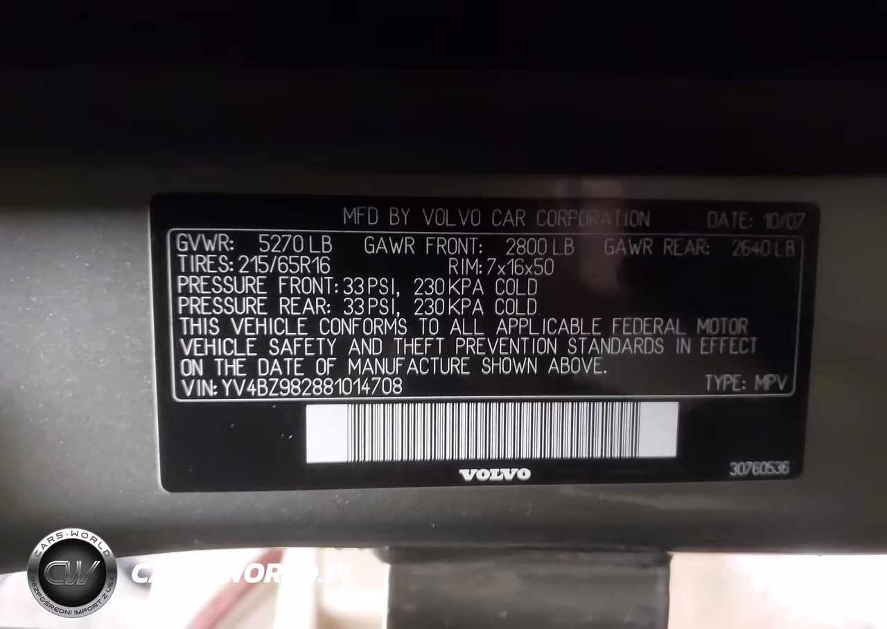 2008 Volvo Xc70 3.2 VIN:YV4BZ982881014708 - 9
