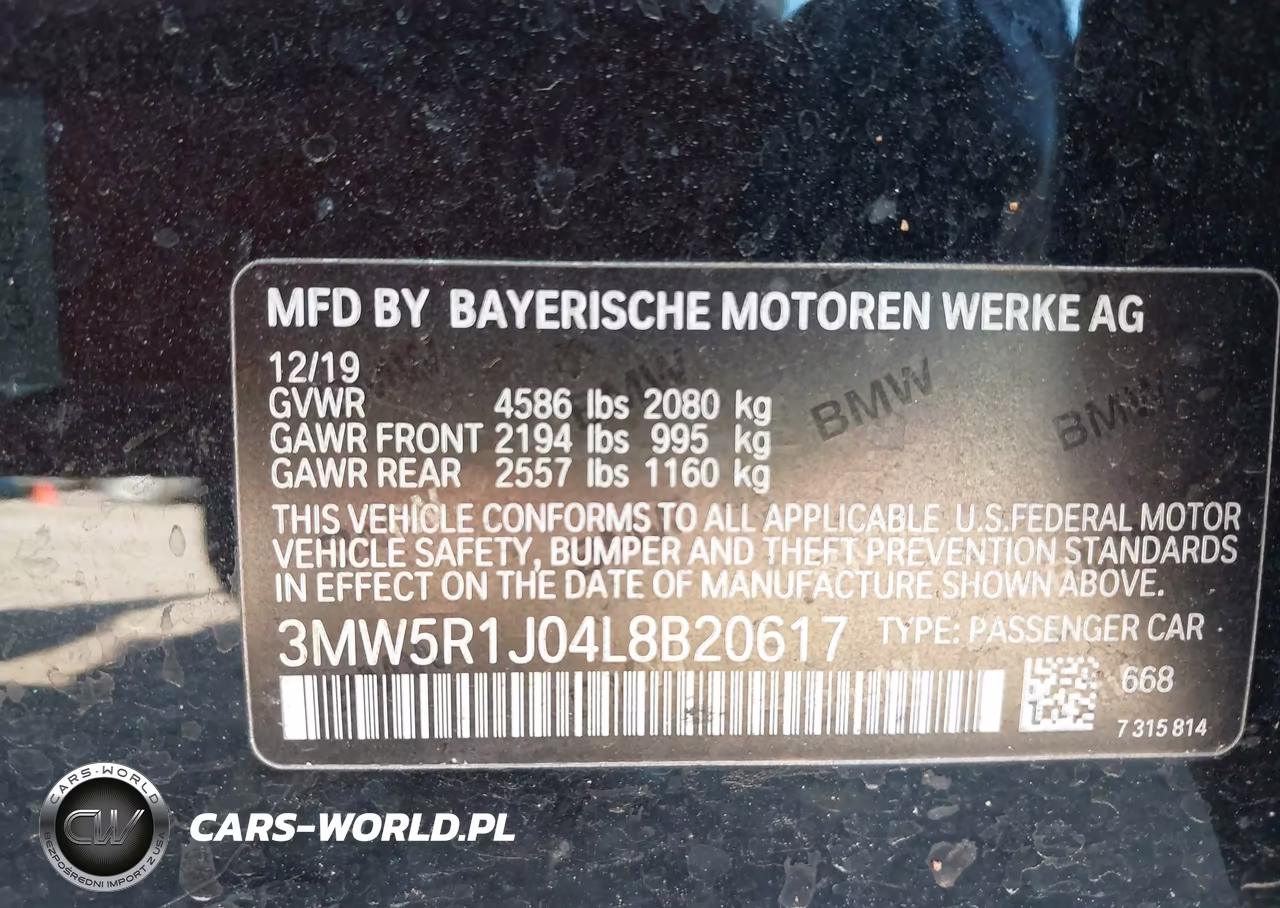 2020 BMW 330I VIN:3MW5R1J04L8B20617 - 9