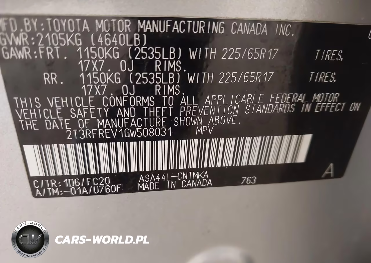 2016 Toyota Rav4 Xle VIN:2T3RFREV1GW508031 - 9