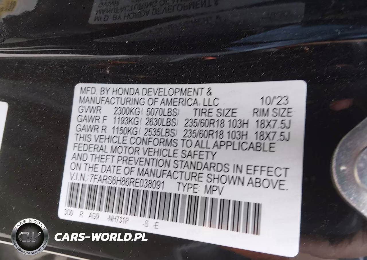 2024 Honda Cr-V Hybrid Sport-L VIN:7FARS6H86RE038091 - 9